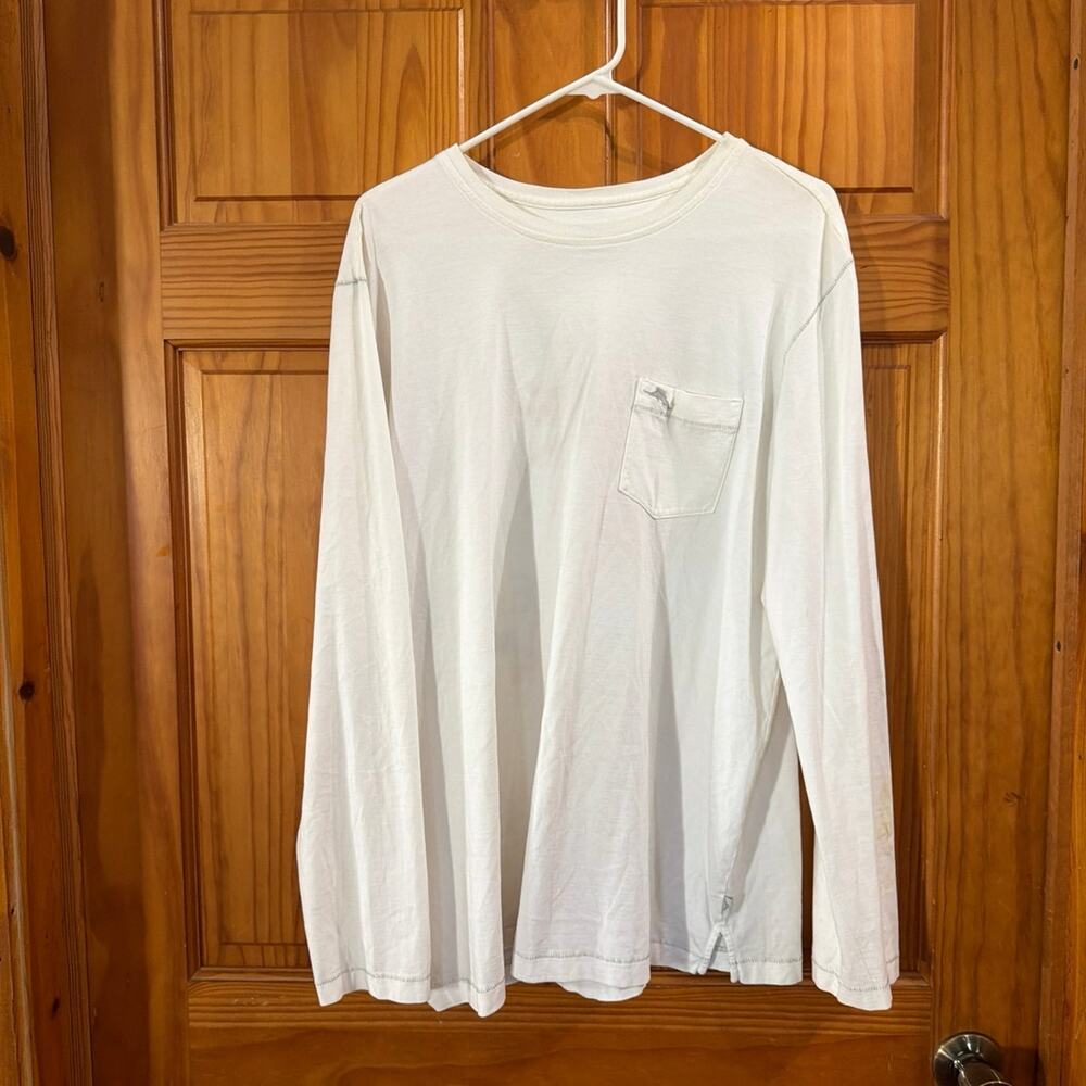 Men's Tommy Bahama White Long Sleeve Pocket T-Shirt Size L